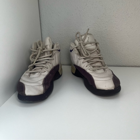 Jordan 12 Retro Desert Sand Little Kids 510816-001 Purple Shoes Youth Size 12C - Picture 2 of 9